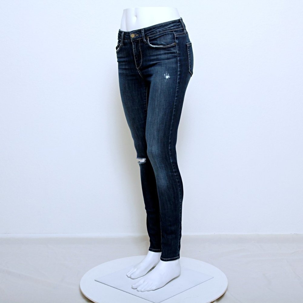 Paige‎ Verdugo Mid Rise Distressed Skinny Jeans